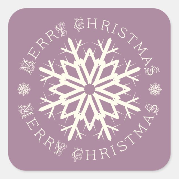 Merry Christmas Snowflake Stickers/Envelope Seals